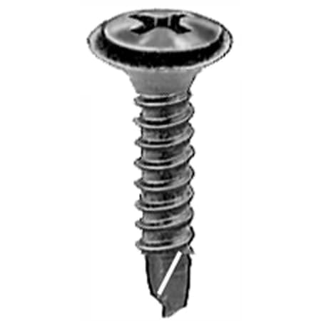 Auveco #8-18 X 5/8 PHIL OVAL FLUSH WASH SEMS TEK - CHROME, 100PK 11448